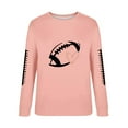 thumbnail image 4 of SwiftWear Game Day Football Sweatshirt for Women Relaxed Fit Crewneck Pullover Soft Long Sleeve Casual Wear with Athletic Print Pink, 4 of 4