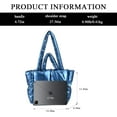thumbnail image 3 of Kukuzhu Puffer Tote Bag for Women, Soft Fluffy Handbags Purse Light Down Cotton Padded Quilted Tote Bag, 3 of 7
