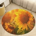 thumbnail image 5 of Sunflower Round Small Area Rug, Print Non Slip Washable Floor Mat, Soft Throw Rug for Living Room, Powder Room Entryway, Bathroom, Bedside, 5 of 7