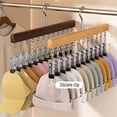 thumbnail image 2 of Organizador de armario para leggings, percha con 10 o 12 pinzas, ahorra espacio, pinzas metálicas sin rastro para pantalones de yoga, vaqueros, faldas y camisetas., 2 of 8