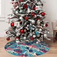 thumbnail image 5 of Yiaed Fish In The Wave Print Christmas Tree Skirt , Tree SkirtsTree Mat for Christmas Winter Holiday Indoor Decorations-48", 5 of 7