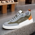 thumbnail image 5 of Men'S Lightweight Breathable Sneakers - All-Season Gym, Office, Everyday Shoes - Durable Canvas Upper for Men, Gym Foot ，ow-Top Sneakers in Olive Green/ Colorway, Lace-Up Closure, Cushioned MD Sole, 5 of 9