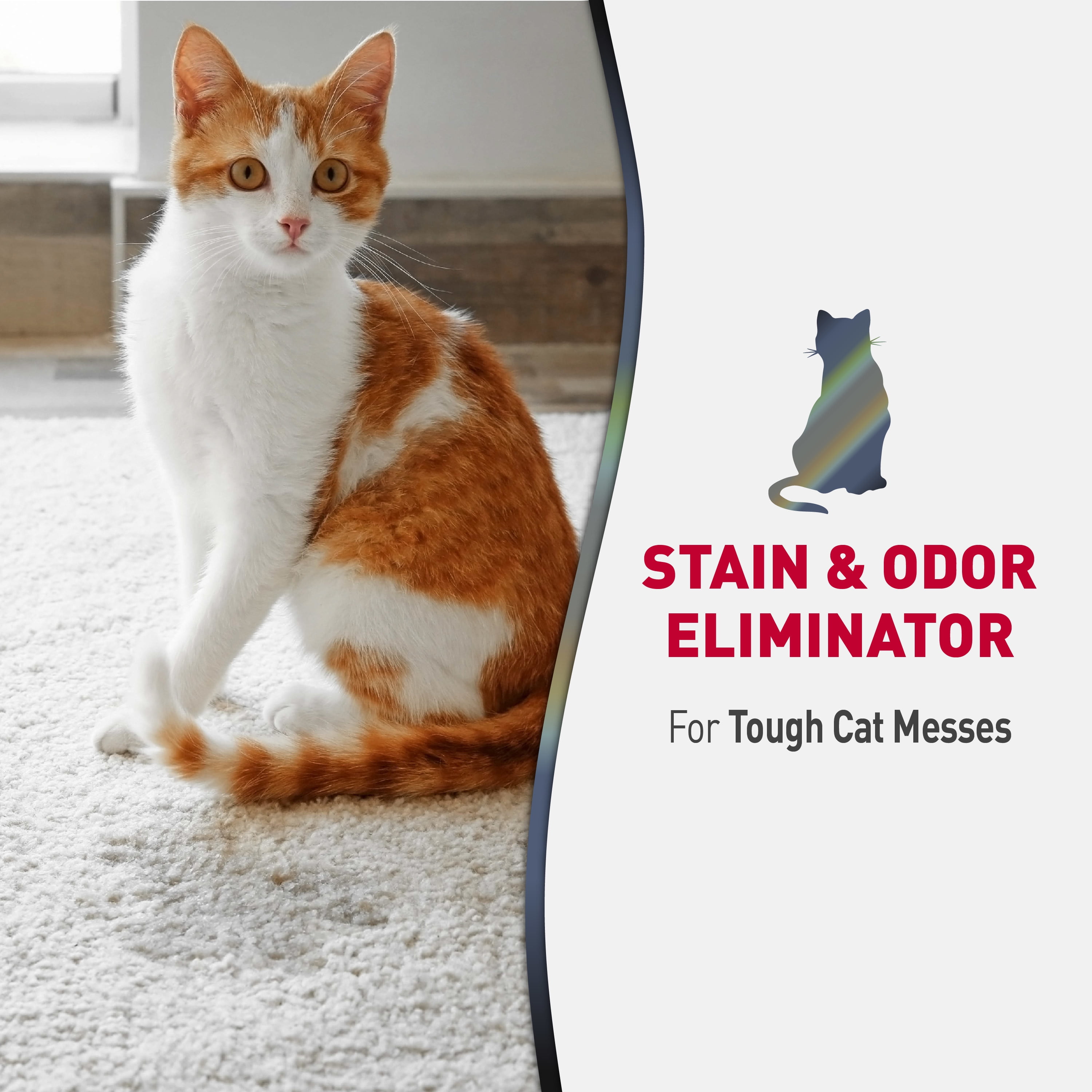 Nature’s Miracle Advanced Cat Stain & Odor Eliminator for Severe Cat Messes, Sunny Lemon, 32 oz