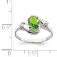thumbnail image 2 of Sterling Silver Lime Green Oval CZ Ring QR4362, 2 of 2