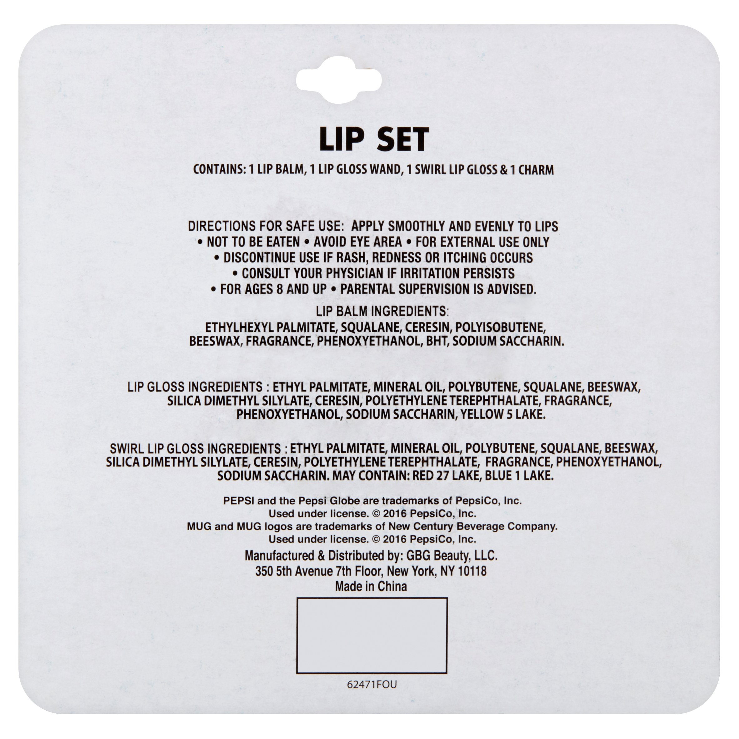 Pepsi On-The-Go Keychain Trio Lip Set