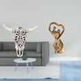 thumbnail image 2 of Escultura Tribal De Cabeza De Toro Para Colgar En La Pared, Adorno Artístico Para Oficina, Casa De Campo, Dormitorio, Figura De Pareja, Estatua, Recuerdo, Regalo Para Amantes, Escultura Para, 2 of 8