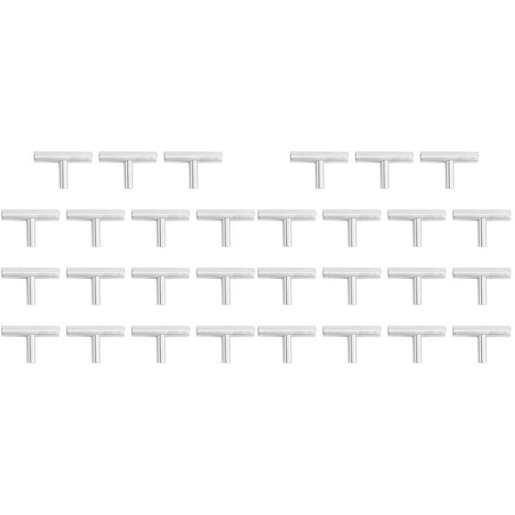 30 Pcs Drawer Handle Furniture Knobs Stainless Cabinet Glass Door