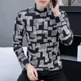 thumbnail image 3 of Camiseta para hombre de calidad con cuello en V, ropa para hombre, jersey con cuello, sudaderas coreanas, lujo, divertidas, tallas grandes, oferta, Japón, Top, 3 of 5