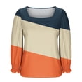 thumbnail image 5 of Womens Long Sleeve Tops 2026 Trendy Gradient Square Neck Pullover Shirts Spring Causal Dressy Loose Fit Tunic Blouse, 5 of 6
