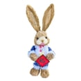 thumbnail image 3 of yuksok Easter Bunny Figurine 13.8Inches Straw Rabbit Statue for Cabinet Table Decor H, 3 of 9
