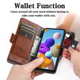 thumbnail image 2 of Case for Samsung Galaxy A21S Cover Leather Wallet Folio Case Book Design Flip Magnetic Closure - Brown, 2 of 5