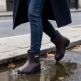 thumbnail image 5 of FRSASU Women's Rain Boots Ankle Rainboot Anti Slipping Waterproof Casual Garden Outdoor Kitchen Hiking Camping Boots Brown, 5 of 7
