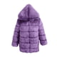 thumbnail image 4 of Abrigo y chaquetas de piel sintética con capucha y manga larga para mujer, de retazos de imitación, de longitud media, con capucha, para mujer, 4 of 5