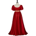 thumbnail image 5 of Kate Sharma Dress Vintage Regency Dress Tea Party Dress for Women with Satin Sash Ruffle Empire Waist Dress Gown, 5 of 7