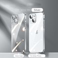 thumbnail image 1 of Funda transparente con revestimiento cuadrado 3CG, cubierta protectora de silicona suave para lente de iPhone 14, 13, 12, 11 Pro Max Plus, X, XR, XS, SE 2022, 7, 8, 1 of 4