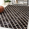 thumbnail image 2 of SAFAVIEH Studio Leather Rebecca Geometric Area Rug, Black/Brown, 5' x 8', 2 of 9