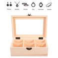 thumbnail image 3 of Minkissy 1Pcs Boîte de Rangement en Bois pour Rangement à Domicile avec Design à 6 Compartiments en Bois, 3 of 5