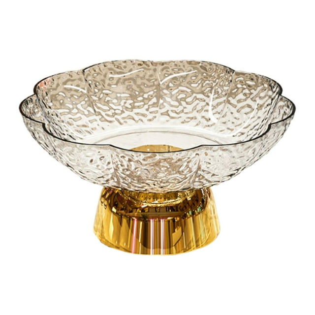 Frutero con pedestal, para decoración del hogar, frutero, plato de postre para cocina Blanco y dorado