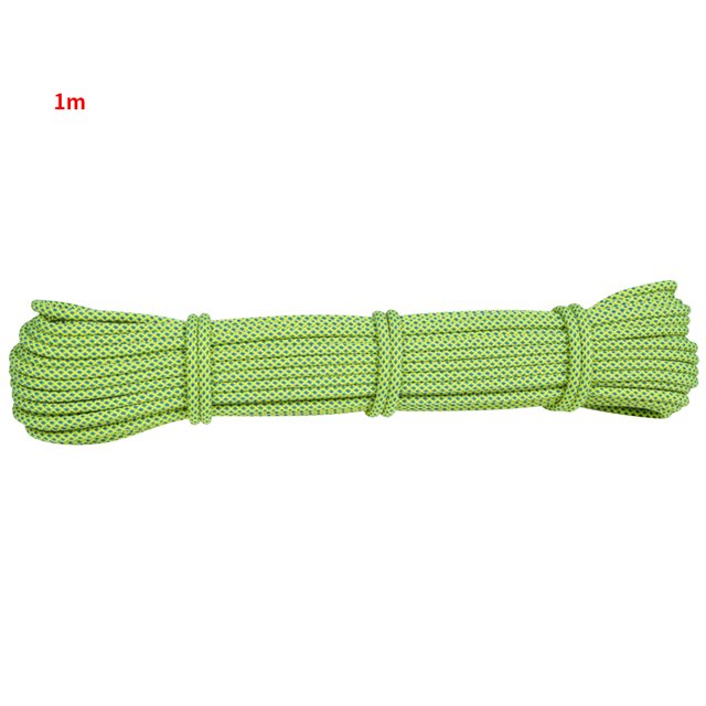 Soidarity 1 metro Dia.6mm núcleos de cuerda de escalada Paracord para cuerda de paracaídas de supervivencia cordón Camping cuerda de escalada senderismo Escalada Verde fluorescente 1M Soidarity OD000785-10