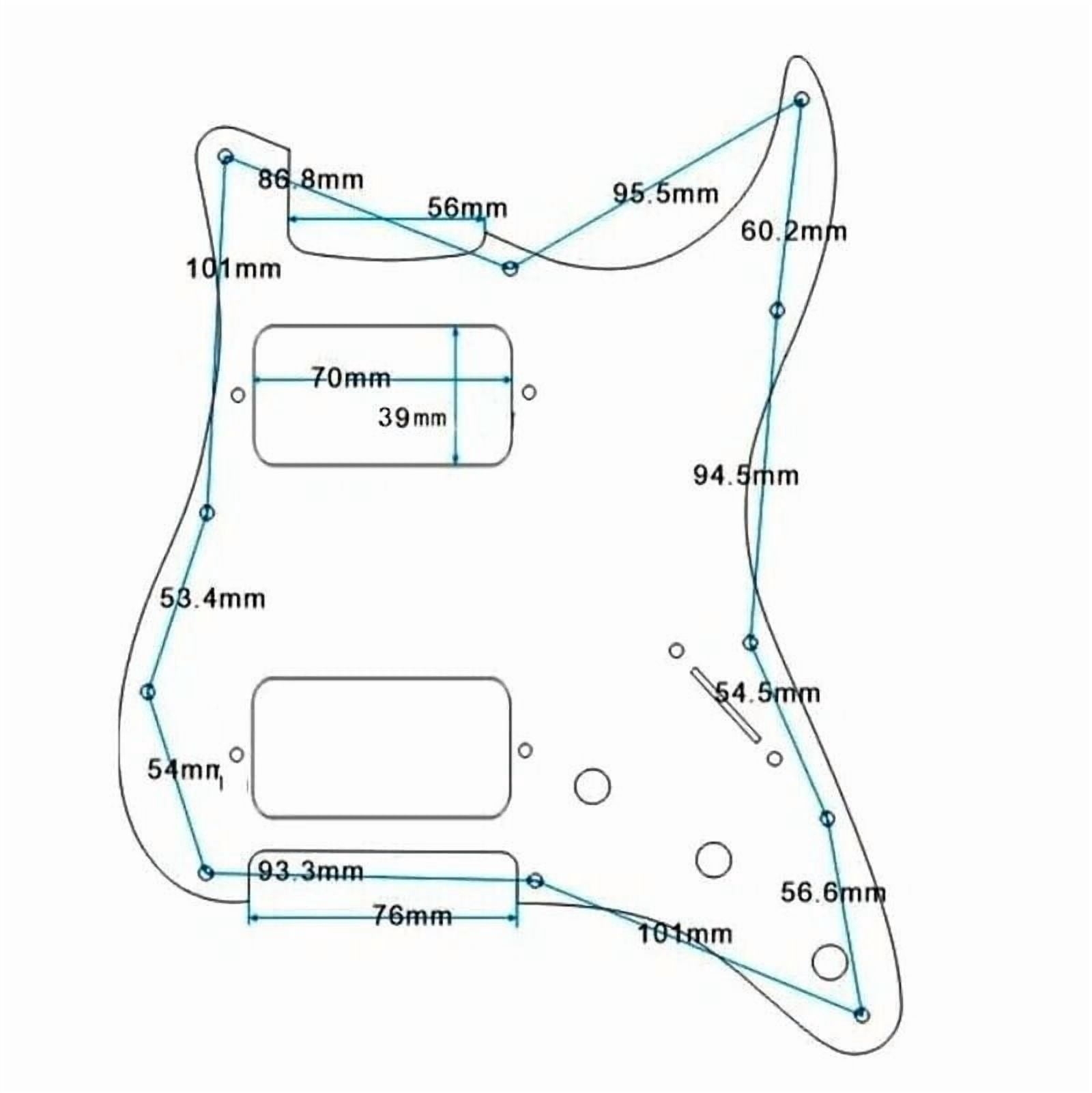 HH Guitar Prewired Loaded Pickguard, with Active Ceramic & Alnico V Humbucker Pickups, Solderless Wiring, for Fender Strat Guitar