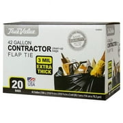 Berry Global  3 mil 35 x 53 in. 55 gal Contractor Trash Bag, Black - 15 Count