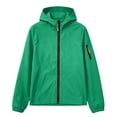 thumbnail image 2 of BXJX Boys Rain Jackets, Water Resistant Full Zip Hooded Windproof Windbreaker with Pockets Green Size 6-7 T, 2 of 9