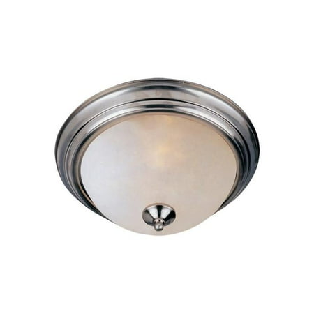 

6 x 11.5 in. Essentials 2-Light Flush Mount Satin Nickel