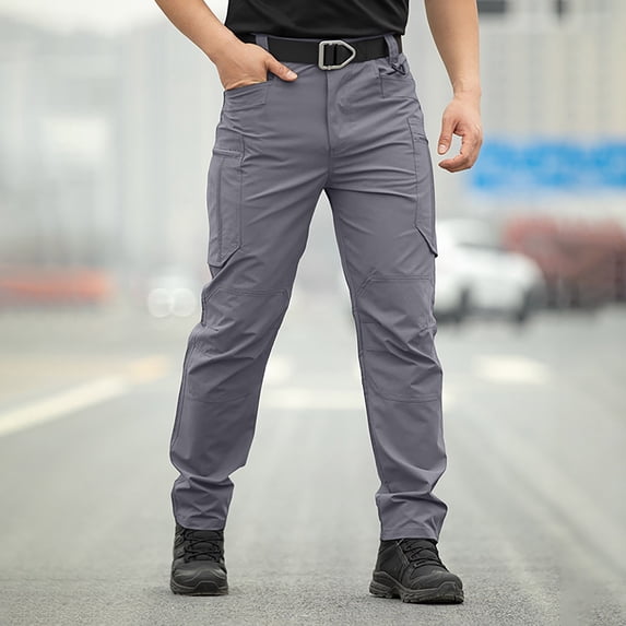 Zekutng Cargo Pants for Men Multi Layer Side Pocket Stretch Straight Work Pants with Belt Loops,Sizes S-3XL
