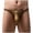 Gold, variant on Men's Sequin Solid Thong Underwear with Mouth Design Low Rise Bikini Briefs Breathable, M, Blue