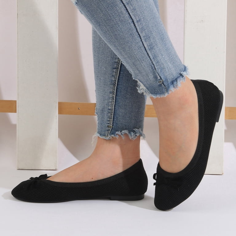 Escarpins Ballerines Plats Hunter - Taille 37 - Cuir Noir - Neuf Avec Petit Défaut
