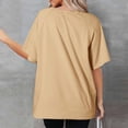 thumbnail image 4 of UYISJ Womens Oversized Short Sleeve T Shirts Trendy Crew Neck Loose Workout Tee Casual Summer Tops Cotton, 4 of 9