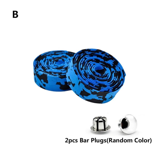Handle Bar Tape Road Bike Drop Bar Tape for Fixie with Bar Plugs Camolage✨y N0A9