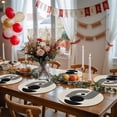 thumbnail image 6 of Abstract Geometric Round Braided Placemats Set of 8, Modern Minimalist Black Line Circle Beige Heat Insulation Place Mats Washable Non-Slip Table Mats for Kitchen Dining Party, 13 Inches, 6 of 9