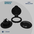 thumbnail image 4 of Five Oceans  Anchor Windlass Up/Down Deck Foot Switch, Heavy Duty UV-Stabilized Black Plastic Hinged Cover, 12-Volts, 4-Inch Diameter, Rated at 150 Amps - FO4430-M2, 4 of 8