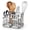 2 Large+2 Small, variant on Compact small stainless steel mesh utensil holder with drainage holes, breathable drying rack keeps cutlery dry, organizes knives, forks, spoons and chopsticks neatly on kitchen countertops.