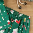 thumbnail image 5 of TOWED22 Kids Christmas Pajamas Girls Button Down Shirt & Pants Cute Toddler Xmas Pajama Set Sleepwear,3-4 Y, 5 of 7