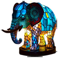 thumbnail image 1 of Animal Table Lamp Dyed Resin Elephant Lamp Desktop Night Light Table Night Light,3D Stained Animal Night Light Lamp, 1 of 6