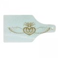 thumbnail image 1 of Alchemy Cutting Board, Monochrome Design Winged Heart with Flourish Abstract Crown Illustration, Decorative Tempered Glass Cutting and Serving Board, in 3 Sizes, by Ambesonne, 1 of 2