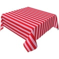 thumbnail image 2 of Square Table Cloth, Classic Modern Cute Chic Red and Pink Striped Tablecloths Washable Table Cover for Kitchen Dinning Party Tabletop Modern Decoration,60inch, 2 of 8