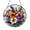 Acrylic 3.5 Inch, variant on Colorful Wildflower Round Window Hanging Suncatcher, Stained Glass Style Boho Floral Art Panel for Home Decor