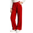 thumbnail image 2 of Nekdswn Girls Wide Leg Sweatpants Teen Fleece Lined Baggy Trousers Stretchy Open Bottom Pull on Slacks Kids Fall Athletic School Pants, 2 of 7
