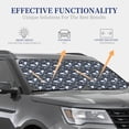 thumbnail image 5 of Uemuo Halloween A Printed 2 PCS Car Windshield Sun Shade, Auto Sun Heat and UV Rays Blocker, Foldable Automotive Front Window Sunshade Protector, 5 of 7