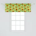 thumbnail image 2 of Ambesonne Floral Yellow Valance Pack of 2, Summer Sunflowers Art, 54"X18", Pistachio Green Redbrown, 2 of 4