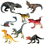 Fridja 8PCS Behemoth Dinosaur Model Decoration Toy Kid Simulation Dinosaur Toy