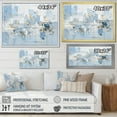 thumbnail image 4 of Designart "Reflective Tranquility In Blue And White Abstract" Abstract Collages Canvas Art Print, 4 of 7