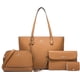 thumbnail image 2 of para mujer Bolsos de hombro grandes con asa superior Bolsos tipo cartera Monedero Bolso cruzado conjunto 4 piezas, 2 of 4