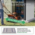 thumbnail image 5 of Homall 5 x 3 ft Outdoor Storage Shed, Metal Garden Tool Shed with Floor Frame & Lockable Doors for Patio Backyard Lawn, White, 5 of 7