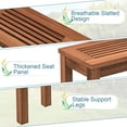thumbnail image 6 of Gymax 2 Pieces 2-Person Outdoor Bench Patio Bench w/ Slatted Seat Weather Resistant Solid Wood Frame, 6 of 10