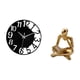 thumbnail image 5 of Reloj decorativo con estatua de pensador abstracto, silencioso, sencillo y redondo, para mesa, sala de estar, estantería de oficina y baño., 5 of 8