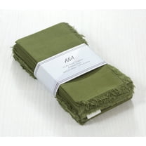 ANA Green cotton Linen Napkins Set of 12 18x18 inch Cotton Dinner Napkins - Washable Soft Premium Hotel Quality Reusable Napkins Perfect Table Napkins for Family Dinners
